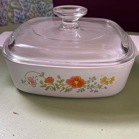 Corning Ware wildflower 1-quart Wildflower pattern  A1B casserole dish with lid. - Picture 1 of 8